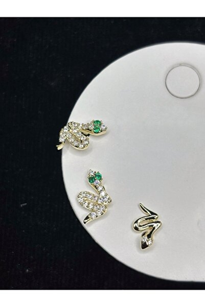 XUPING JEWELRY Yılanlı Taşlı Küpe Seti