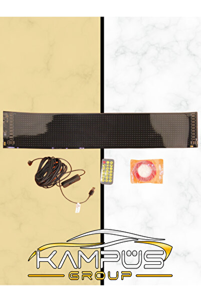 CARFACE Esnek Katlanabilir Panel Led Cama Yapışır Uygulama İle Kontrol Dijital Tabela Kayar 90cm LED