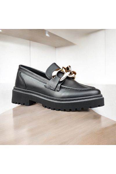 JOJO KIDS Girl Black Leather School Shoes, Classic Shoes, Orthopaedic Sole
