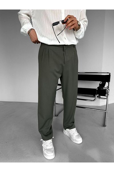 wamoss 2025 Εποχιακό Πλισέ Salash Loose Baggy Παντελόνι Pl15