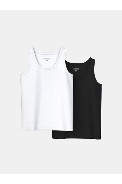 LC Waikiki Crew Neck Basic Boys' Singlet 2-Piece (S4)