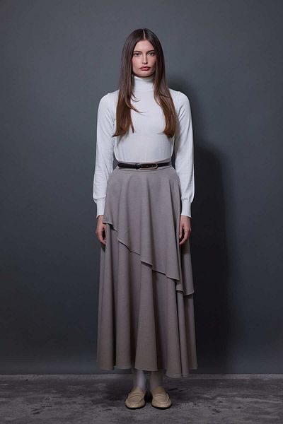 Tailors Room Allerli Βαμβακερή Φούστα - Mink