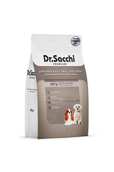 Dr. Sacchi Dr.sacchi Premium Düşük Tahıllı Sığır Etli & Kuzu Etli Mini Irk Kö...
