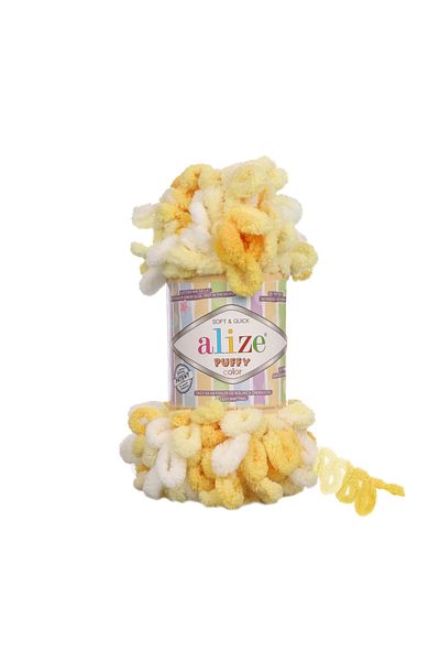 Alize Puffy Color 5921 - 1 Baby Blanket Hand Knitted Heart Pillow Knitting Lanyard