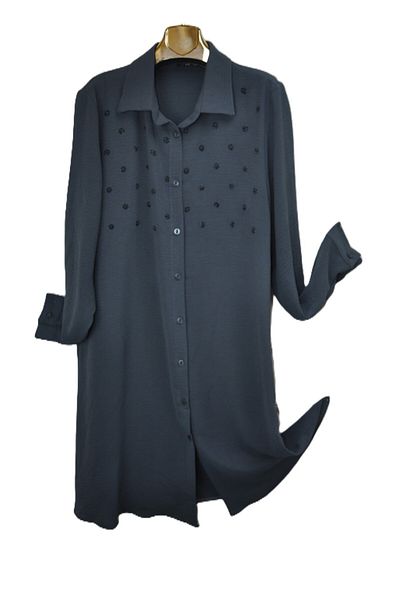 elma abone Plus Size Ayrobin Stone Tunic Shirt