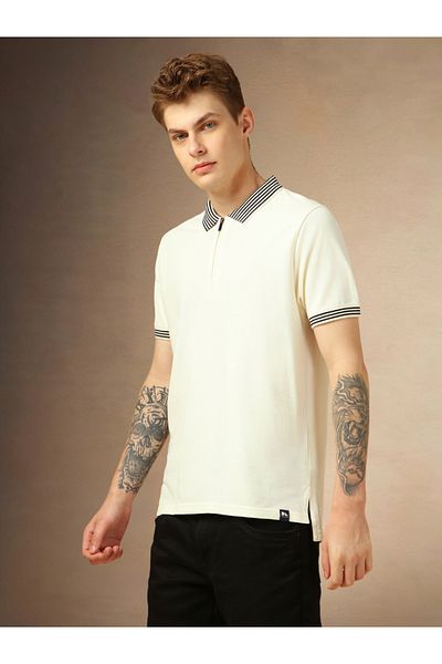 Dennis Lingo By Styli Regular Fit Striped Polo Collar T-Shirt