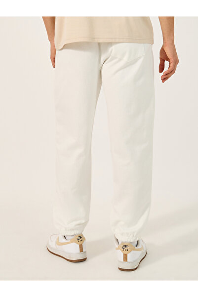 Styli Fleece Mid Rise Relaxed Fit Joggers with Badge Detail