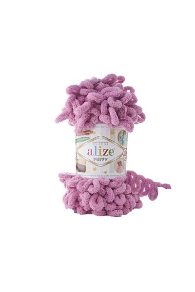 Alize Puffy 1 τεμάχιο 98 τριαντάφυλλο πλεκτό νήμα Puffy 1 τεμάχιο πλεκτό στο χέρι-καρδιά-μαξιλάρι κουβέρτα πλεξίματος