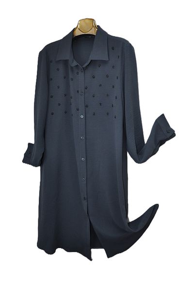 elma abone Plus Size Ayrobin Stone Tunic Shirt