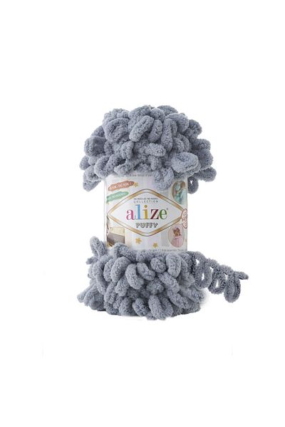 Alize 6 Τεμάχια 428 Μεσαίο Γκρι 90x90 Βρεφική κουβέρτα Puffy