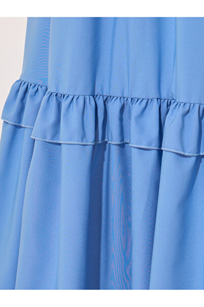 Take Two By Styli Solid Ruffled Hem A-Line Maxi Skirt