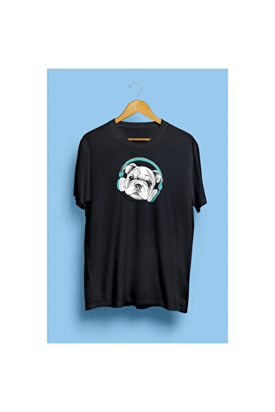 HOFFNUNG Căști Muzică Dog Design Printed Unisex Tricou