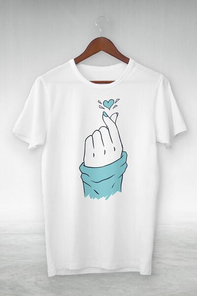 HOFFNUNG Tricou unisex din bumbac supradimensionat cu guler rotund