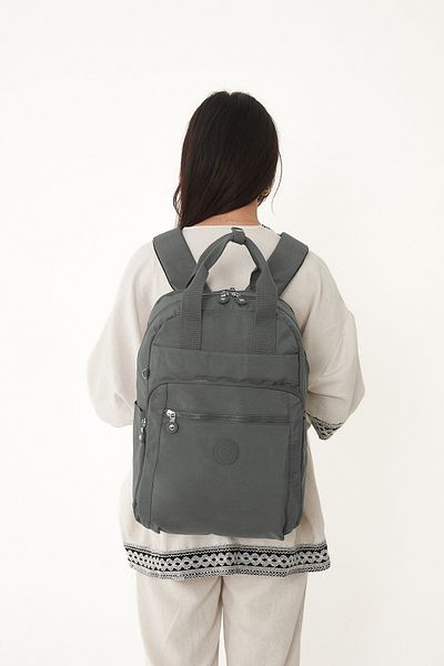 YOGII Bassa Model Unisex Water Resistant Crinkle Fabric Multi-Compartment Laptop School and Travel Backpack