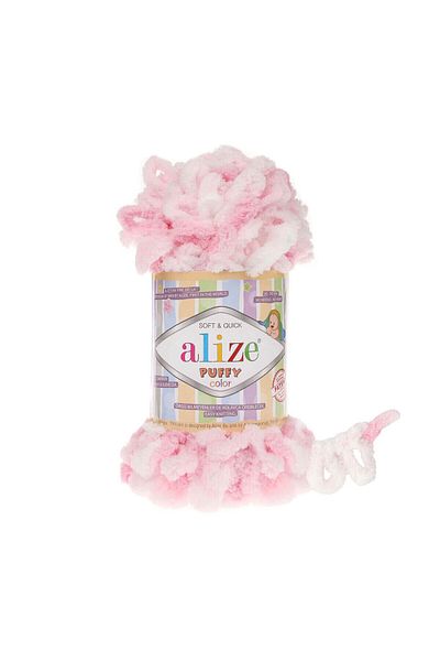 Alize Puffy Color 5863 Model Heart Pillow Baby Blanket - Hand Knitted Hand Knitted Yarn 1 Piece