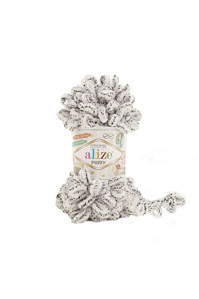 Alize 6 Pieces 686 Snow Leopard for 90X90 Puffy Baby Blanket