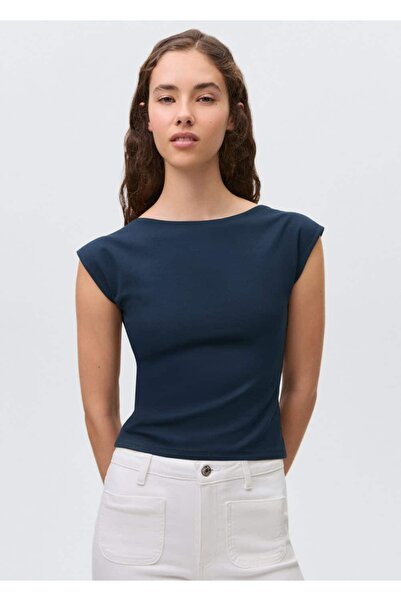 Mango Teen 100% pamučna majica sa okruglim izrezom