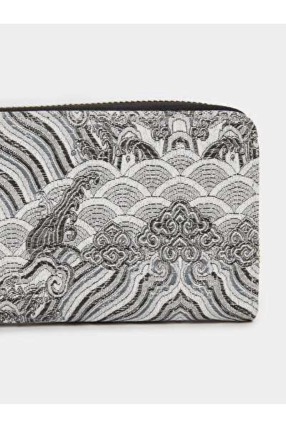 Styli Embroidered Zip Around Wallet