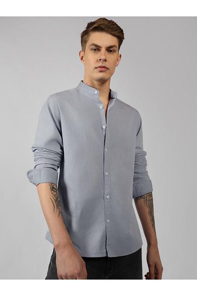 Dennis Lingo By Styli Solid Regular Fit Collared Shirt