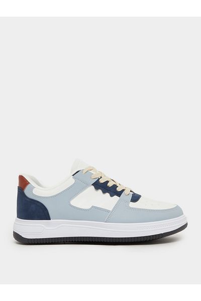 Styli Color Block Lace Up Platform Sole Sneakers