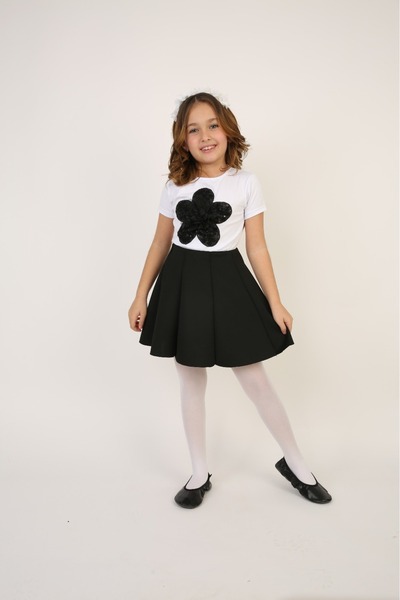 Nacar KIZ ÇOCUK 23 NİSAN GÖSTERİ T-SHİRT SADECE ÜST MODELLİ BADİ Sadece badi