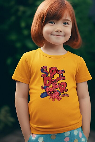 H&GHAMLEGİYİM Tricou supradimensionat pentru copii cu imprimeu Spider