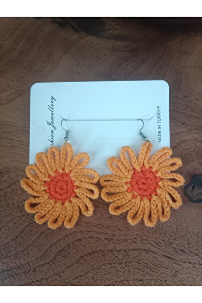 Handmade El yapımı Tasarım Örgü Küpe
