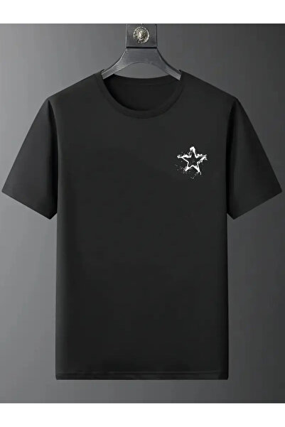 HOFFNUNG Μπλουζάκι Unisex Stylish Star με τύπωμα Crew Neck oversized