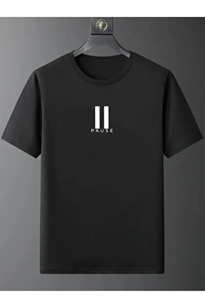 HOFFNUNG Μπλουζάκι Unisex PAUSE με τύπωμα Crew Neck oversized