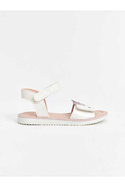 LC Waikiki Double Striped Embroidered Girls' Sandals (S4)