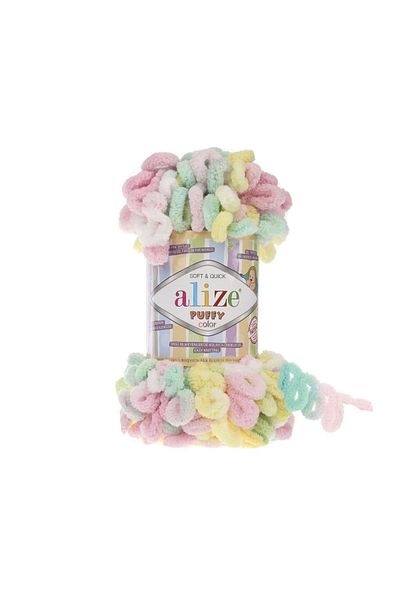 Alize 6 Τεμάχια 90x90 Puffy Baby κουβέρτα - Puffy Color 5862