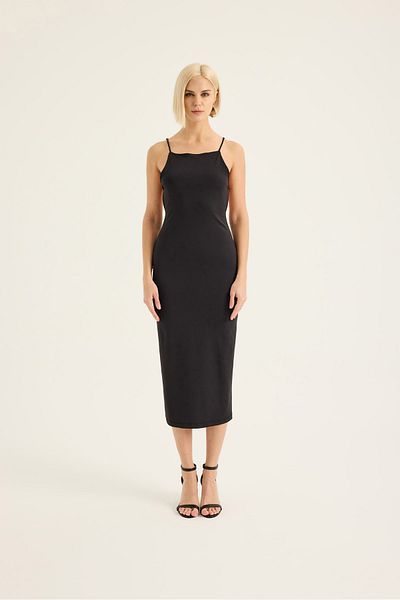 SEVİLEN Back Low-cut Long Dress