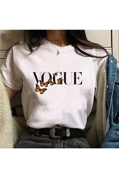 HOFFNUNG Γυναικείο μπλουζάκι πεταλούδα με τύπωμα