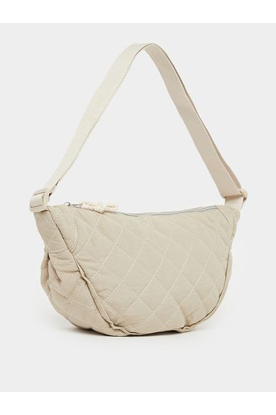 Styli Quilted Crossbody Bag with Zip Closure