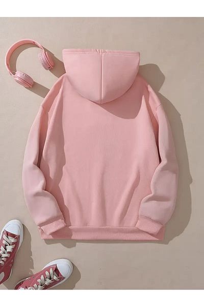 NEW TRENDY COLLECTİON London Print Drawstring Hoodie, Casual φούτερ με κουκούλα με μακριά μανίκια