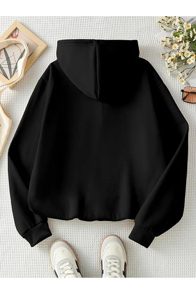 NEW TRENDY COLLECTİON Women's Long Sleeve Drawstring Hooded Hoodie and Jogging Pants Outfit Set of 2