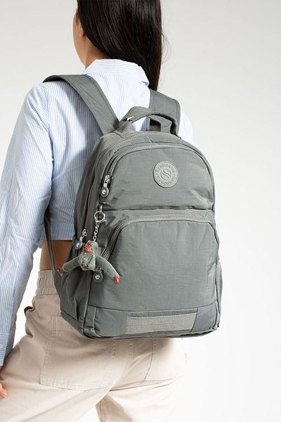 YOGII Barta Model Unisex Αδιάβροχο υφασμάτινο σχολικό σακίδιο πλάτης ταξιδιού με θήκη για φορητό υπολογιστή