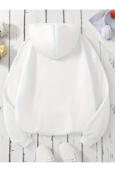 NEW TRENDY COLLECTİON Γυναικεία φούτερ με κουκούλα από πολυεστέρα, με στάμπα London England