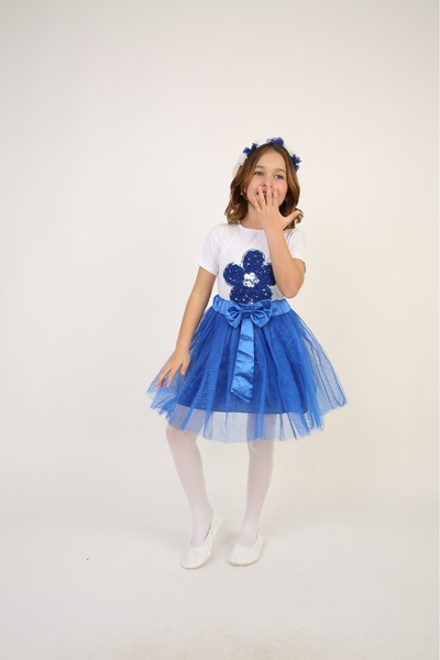 Nacar KIZ ÇOCUK 23 NİSAN GÖSTERİ T-SHİRT (yalnızca üst)