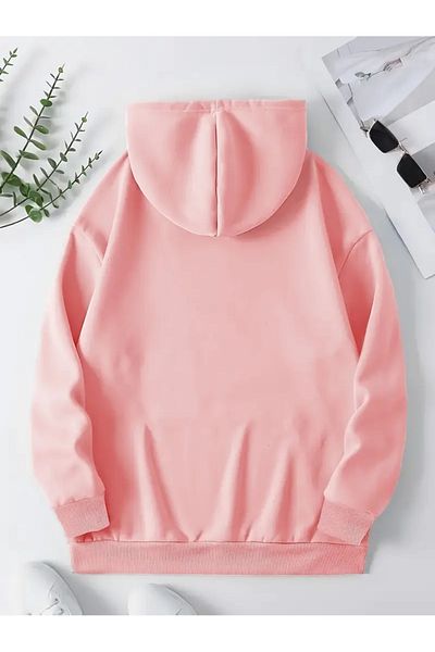 NEW TRENDY COLLECTİON Γυναικείο κουκούλα με χαριτωμένο αρκουδάκι και γράμματα