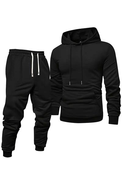 NEW TRENDY COLLECTİON Мъжки комплект с дълъг ръкав, качулка Fkorshat + Ray Turas Karakol