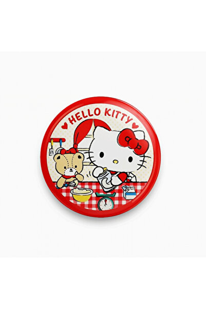 rebelberi Hello Kitty Kırmızı Kalpli Rozet