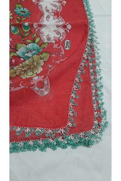Papatyam Handcrafted Needlepoint Embroidered Writing/Tulbund/Needlepoint Yemeni/Vintage/Dowry Yemeni/Polyester/Hand Knitted