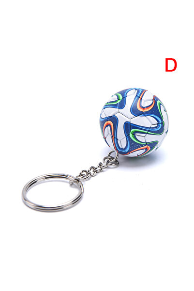 Choice1 1 قطعة من الجلد الصناعي ثلاثي الأبعاد لكرة القدم سلسلة مفاتيح تذكارية للرجال والنساء مشجعي كرة القدم سلسلة مفاتيح حقيبة قلادة حلقة مفاتيح.
