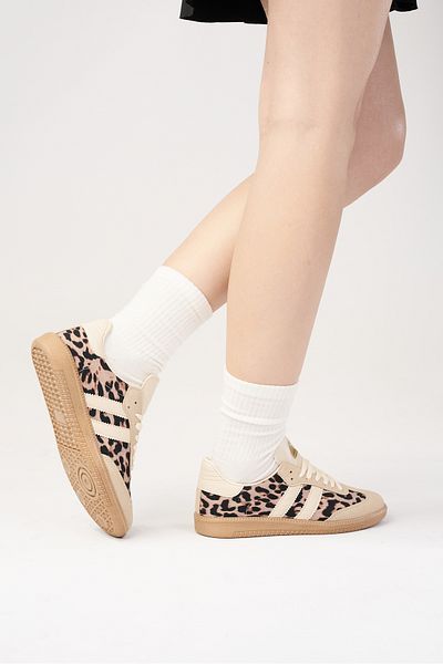 SOLDOY Pantofi sport casual, maro, alb, cu talpă ortopedică, pantofi sport