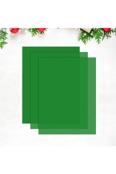 OLİ Art 20X30 Green Pelur Paper 100 Pieces Milaj Paper Thin Pelur Paper A4 100's