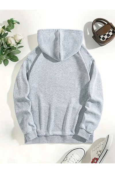 NEW TRENDY COLLECTİON Casual Brooklyn New York Graphic Hoodie for Women - 100%