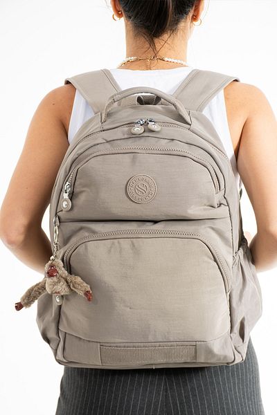 YOGII Barta Model Unisex Water Resistant Fabric 4 Compartment School Travel Backpack with Laptop Compartment