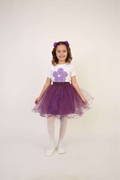 Nacar KIZ ÇOCUK 23 NİSAN GÖSTERİ T-SHİRT SADECE ÜST MODELLİ BADİ