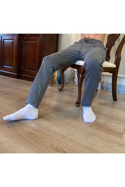 DÜVEN Ανδρικό Anthracite Yıldızan Παντελόνι Jogger με τσέπη και ελαστική μέση δεμένο διπλό E 001045